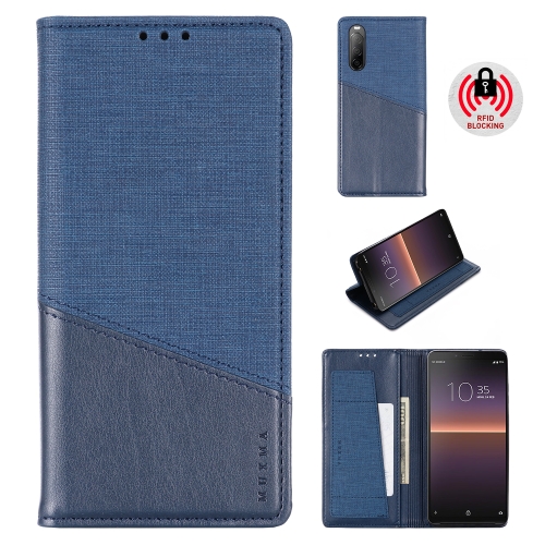 

For Sony Xperia 10 II MUXMA MX109 Horizontal Flip Leather Case with Holder & Card Slot & Wallet(Blue)