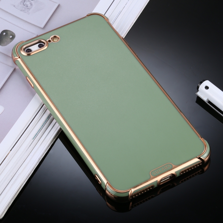 

For iPhone 8 Plus / 7 Plus SULADA Colorful Shield Series TPU + Plating Edge Protective Case(Green)