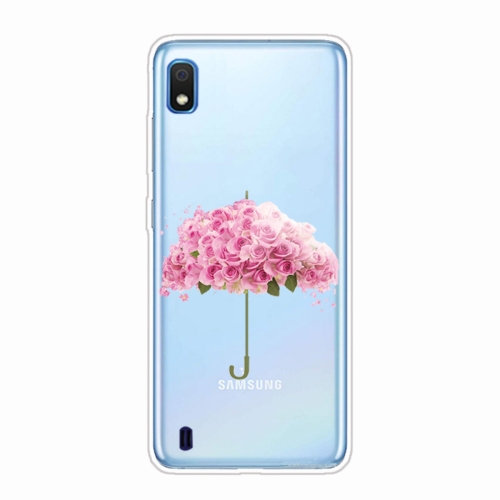 

For Samsung Galaxy A10 Shockproof Painted TPU Protective Case(Flower Umbrella)