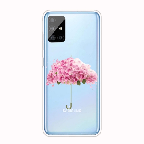 

For Samsung Galaxy A51 4G Shockproof Painted TPU Protective Case(Flower Umbrella)