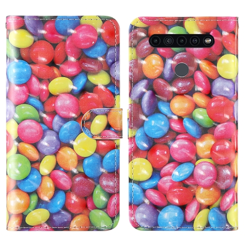 

For LG K41S / K50S 3D Painting Colored Drawing Pattern Horizontal Flip TPU + PU Leather Case with Holder & Card Slots & Wallet & Lanyard(Colored Sugar)
