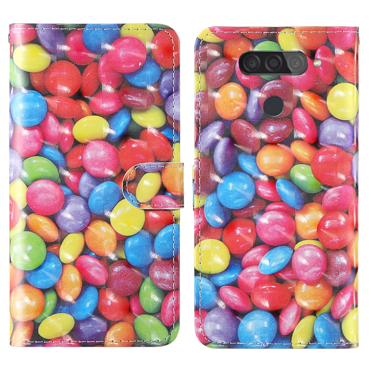 

For LG Q70 3D Painting Colored Drawing Pattern Horizontal Flip TPU + PU Leather Case with Holder & Card Slots & Wallet & Lanyard(Colored Sugar)