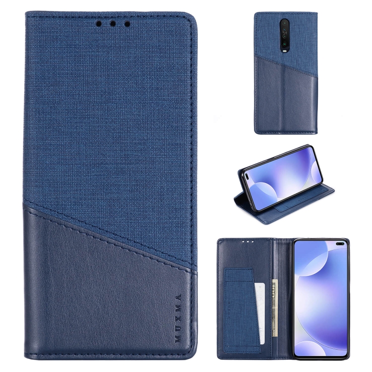 

For Xiaomi Redmi K30 MUXMA MX109 Horizontal Flip Leather Case with Holder & Card Slot & Wallet(Blue)