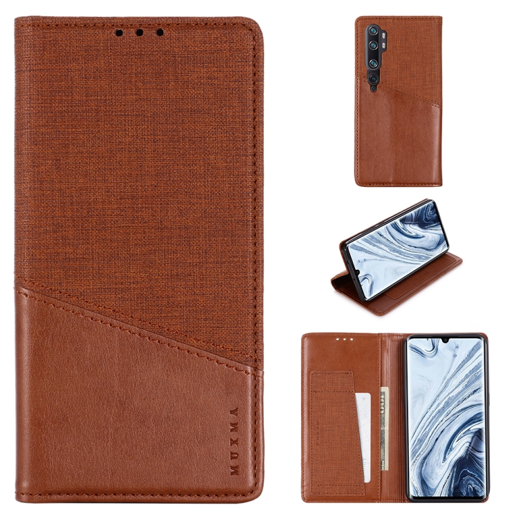 

For Xiaomi Mi Note 10 / Mi Note 10 Pro MUXMA MX109 Horizontal Flip Leather Case with Holder & Card Slot & Wallet(Brown)