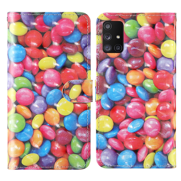 

For Samsung Galaxy A71 3D Painting Colored Drawing Pattern Horizontal Flip TPU + PU Leather Case with Holder & Card Slots & Wallet & Lanyard(Colored Sugar)