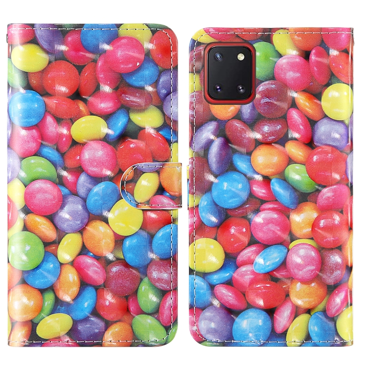 

For Samsung Galaxy A81 3D Painting Colored Drawing Pattern Horizontal Flip TPU + PU Leather Case with Holder & Card Slots & Wallet & Lanyard(Colored Sugar)
