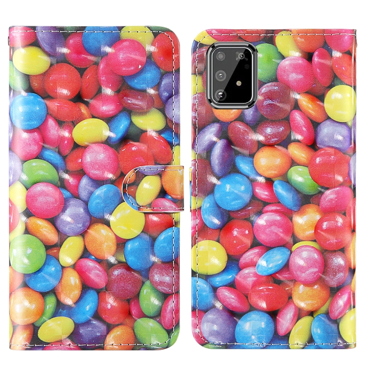 

For Samsung Galaxy A91 3D Painting Colored Drawing Pattern Horizontal Flip TPU + PU Leather Case with Holder & Card Slots & Wallet & Lanyard(Colored Sugar)