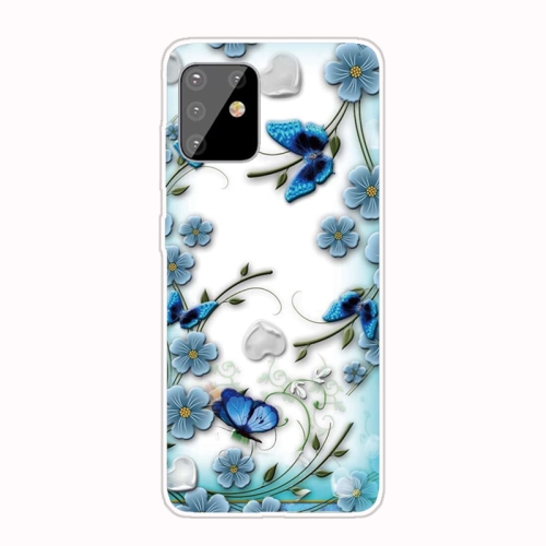 

For Samsung Galaxy A81 / Note 10 Lite Shockproof Painted Transparent TPU Protective Case(Chrysanthemum Butterfly)