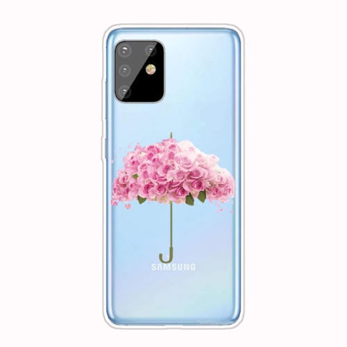 

For Samsung Galaxy A81 / Note 10 Lite Shockproof Painted TPU Protective Case(Flower Umbrella)