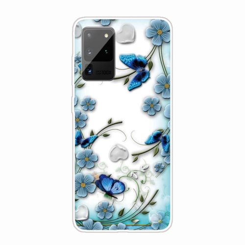 

For Samsung Galaxy Note 20 Shockproof Painted Transparent TPU Protective Case(Chrysanthemum Butterfly)