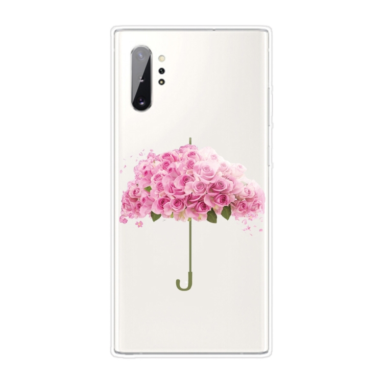 

For Samsung Galaxy Note 10+ Shockproof Painted TPU Protective Case(Flower Umbrella)