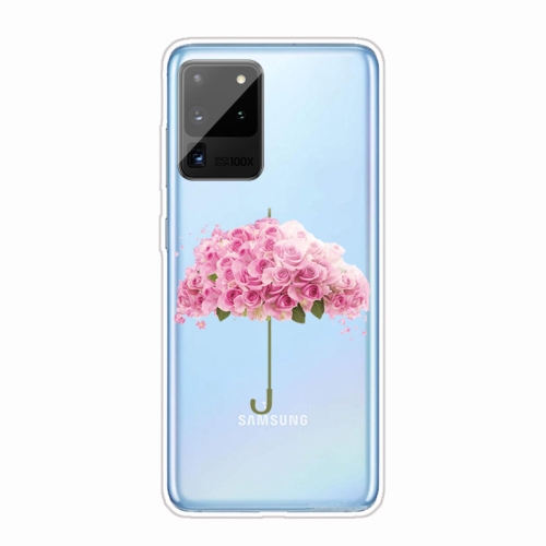 

For Samsung Galaxy S20 Ultra Shockproof Painted TPU Protective Case(Flower Umbrella)