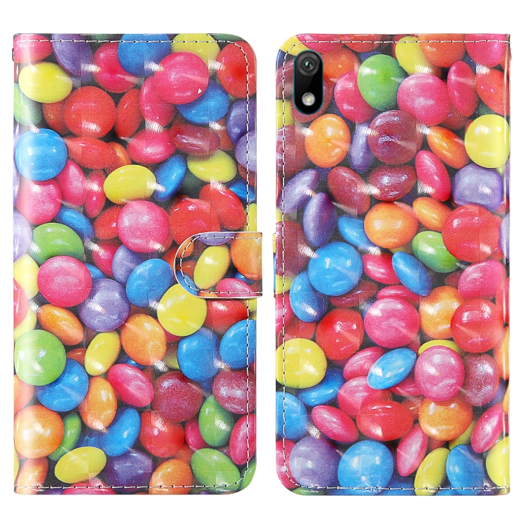 

For Huawei Y5 (2019) 3D Painting Colored Drawing Pattern Horizontal Flip TPU + PU Leather Case with Holder & Card Slots & Wallet & Lanyard(Colored Sugar)