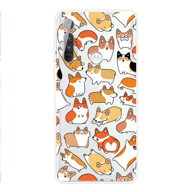 

For Motorola Moto G8 Power TPU Pattern Soft Protective Case(Corgi Family)