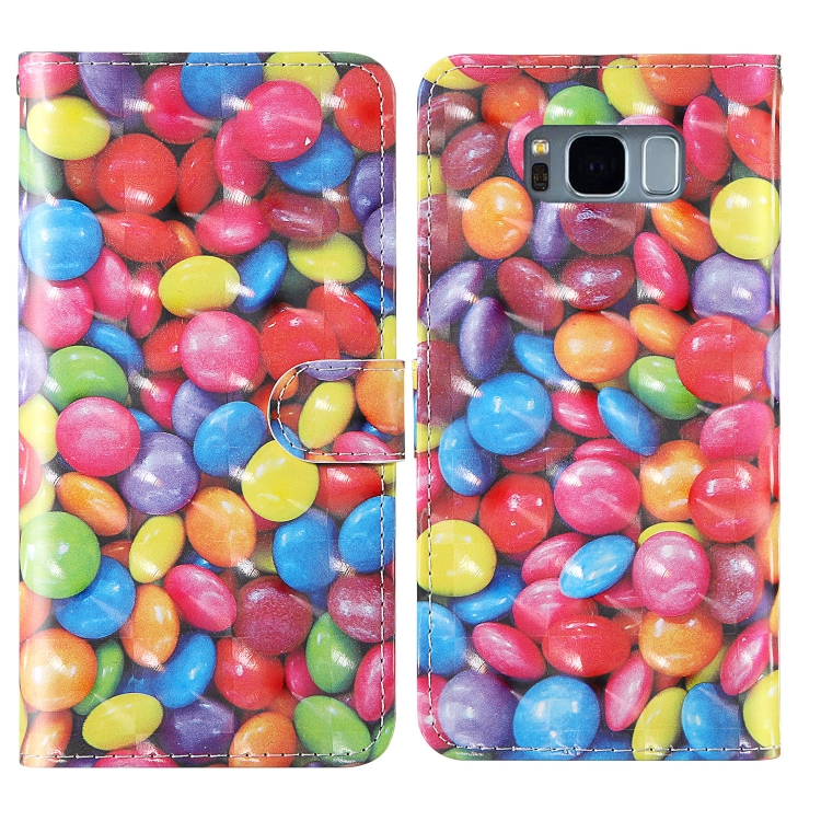 

For Samsung Galaxy S8 3D Painting Colored Drawing Pattern Horizontal Flip TPU + PU Leather Case with Holder & Card Slots & Wallet & Lanyard(Colored Sugar)