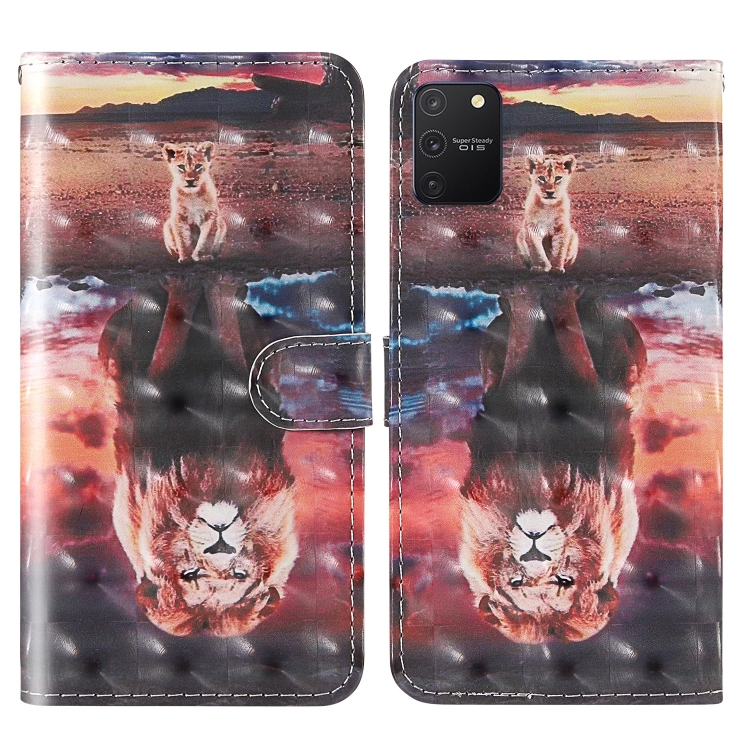 

For Samsung Galaxy S10e 3D Painting Colored Drawing Pattern Horizontal Flip TPU + PU Leather Case with Holder & Card Slots & Wallet & Lanyard(Dream Lion)