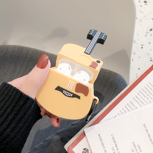 

For AirPods 1 / 2 Guitar Shape Earphone Protective Case with Hook