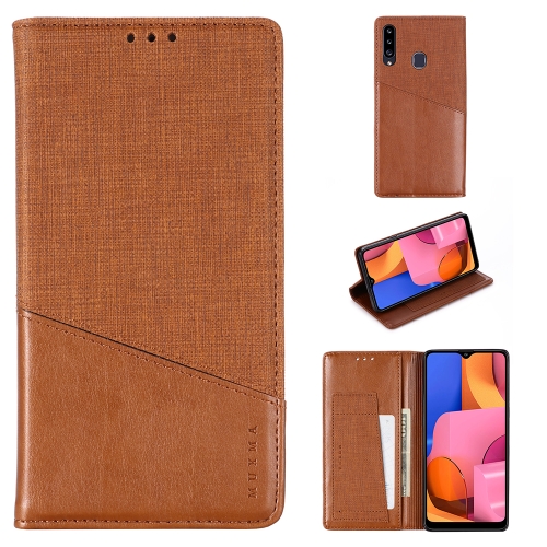 

For Samsung Galaxy A20s MUXMA MX109 Horizontal Flip Leather Case with Holder & Card Slot & Wallet(Brown)