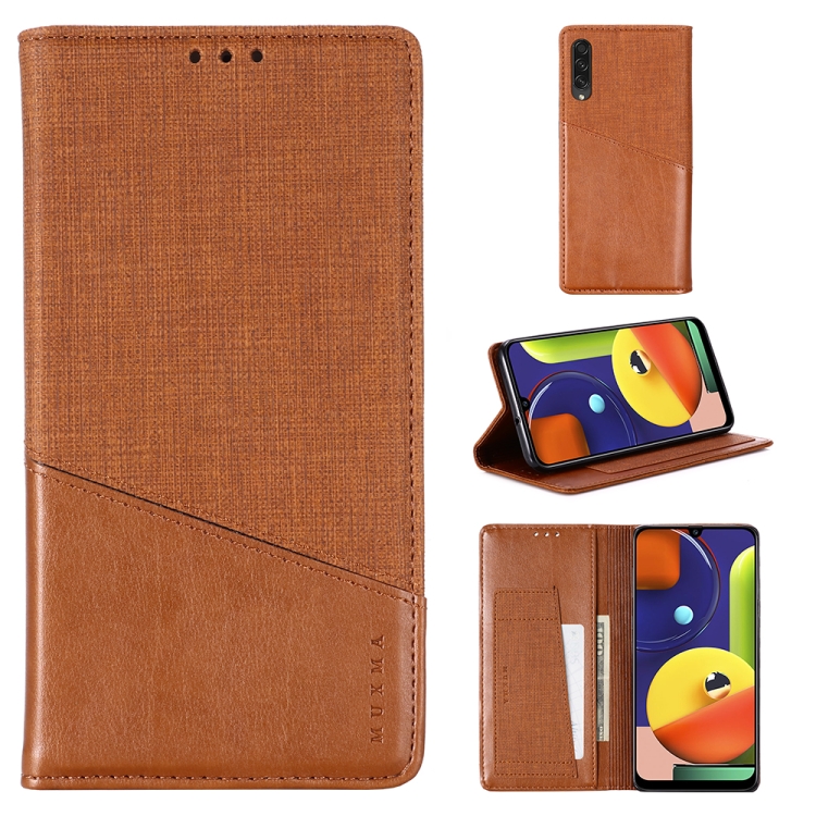 

For Samsung Galaxy A50s MUXMA MX109 Horizontal Flip Leather Case with Holder & Card Slot & Wallet(Brown)