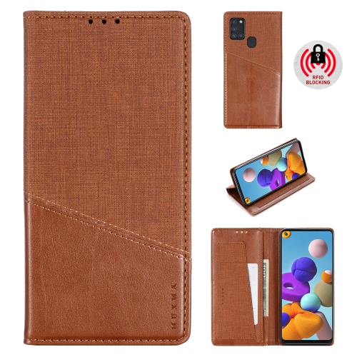 

For Samsung Galaxy A21s MUXMA MX109 Horizontal Flip Leather Case with Holder & Card Slot & Wallet(Brown)