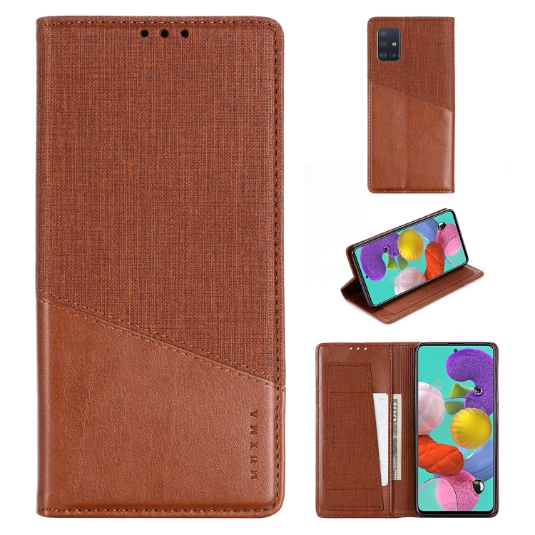 

For Samsung Galaxy A51 MUXMA MX109 Horizontal Flip Leather Case with Holder & Card Slot & Wallet(Brown)