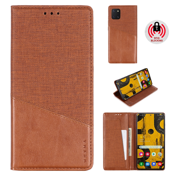 

For Samsung Galaxy A81 MUXMA MX109 Horizontal Flip Leather Case with Holder & Card Slot & Wallet(Brown)