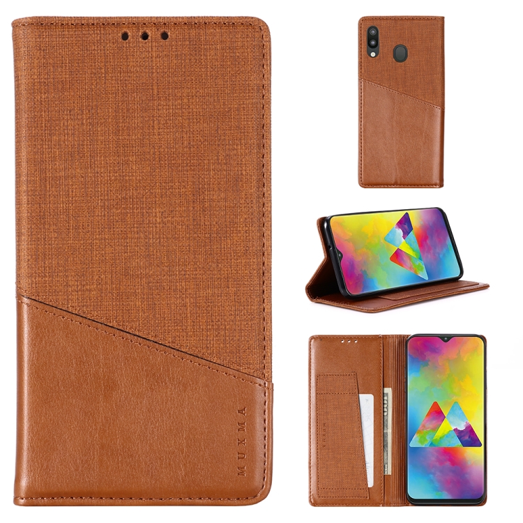 

For Samsung Galaxy M20 MUXMA MX109 Horizontal Flip Leather Case with Holder & Card Slot & Wallet(Brown)