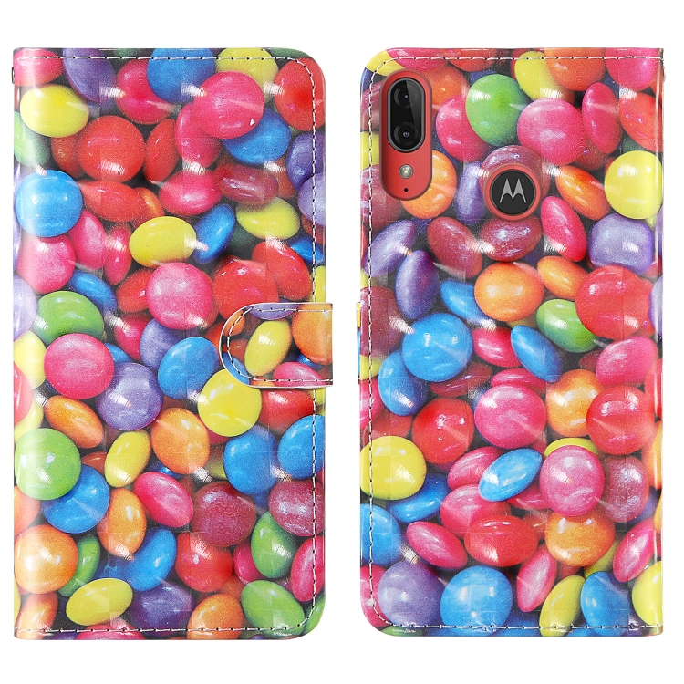 

For Motorola Moto E6 Plus 3D Painting Colored Drawing Pattern Horizontal Flip TPU + PU Leather Case with Holder & Card Slots & Wallet & Lanyard(Colored Sugar)