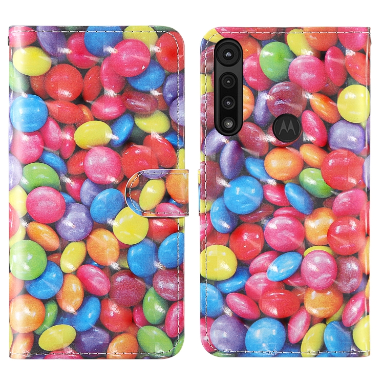 

For Motorola Moto G8 Play 3D Painting Colored Drawing Pattern Horizontal Flip TPU + PU Leather Case with Holder & Card Slots & Wallet & Lanyard(Colored Sugar)