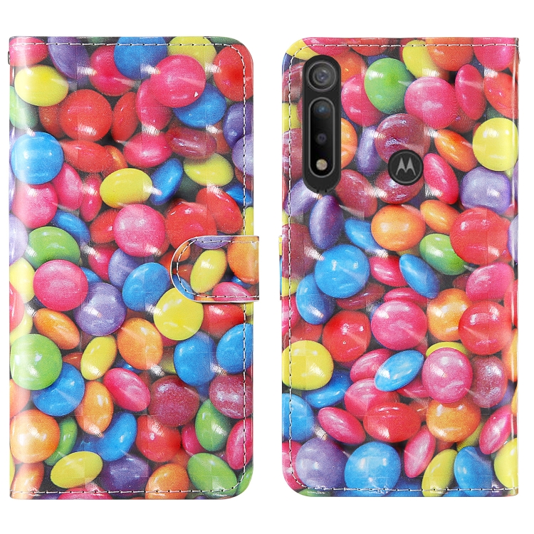 

For Motorola Moto G8 Plus 3D Painting Colored Drawing Pattern Horizontal Flip TPU + PU Leather Case with Holder & Card Slots & Wallet & Lanyard(Colored Sugar)