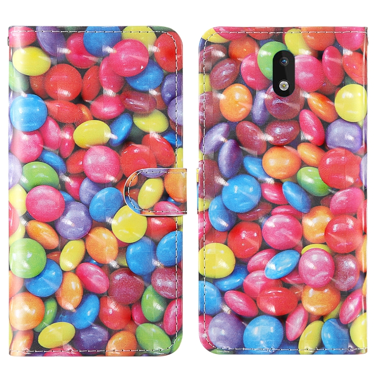 

For Nokia 1.3 3D Painting Colored Drawing Pattern Horizontal Flip TPU + PU Leather Case with Holder & Card Slots & Wallet & Lanyard(Colored Sugar)