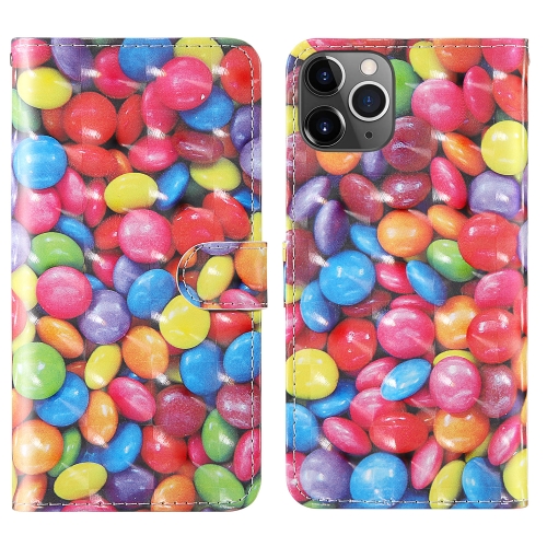 

For iPhone 11 Pro Max 3D Painting Colored Drawing Pattern Horizontal Flip TPU + PU Leather Case with Holder & Card Slots & Wallet & Lanyard(Colored Sugar)