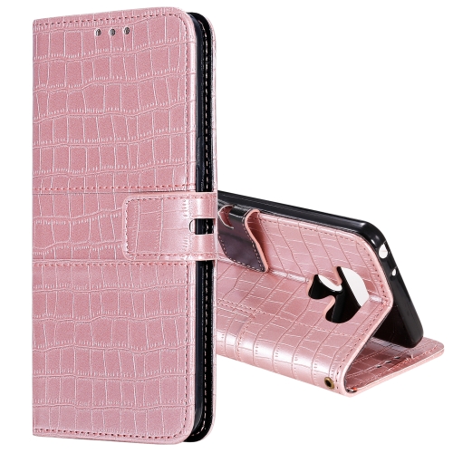 

For LG G6 Regular Crocodile Texture Horizontal Flip Leather Case with Holder & Card Slots & Wallet & Photo Frame & Lanyard(Rose Gold)