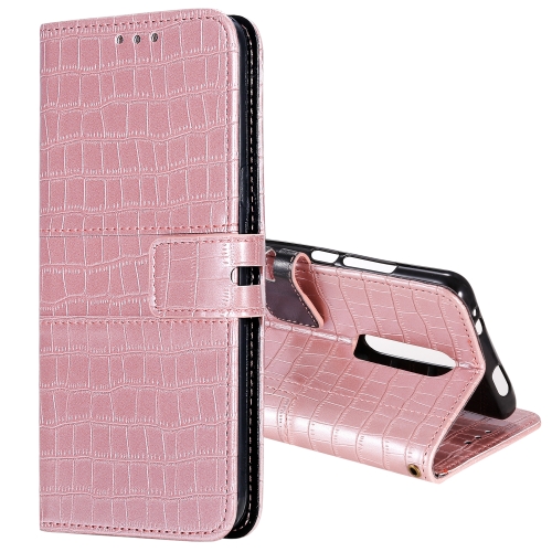 

For LG Stylo 5 Regular Crocodile Texture Horizontal Flip Leather Case with Holder & Card Slots & Wallet & Photo Frame & Lanyard(Rose Gold)