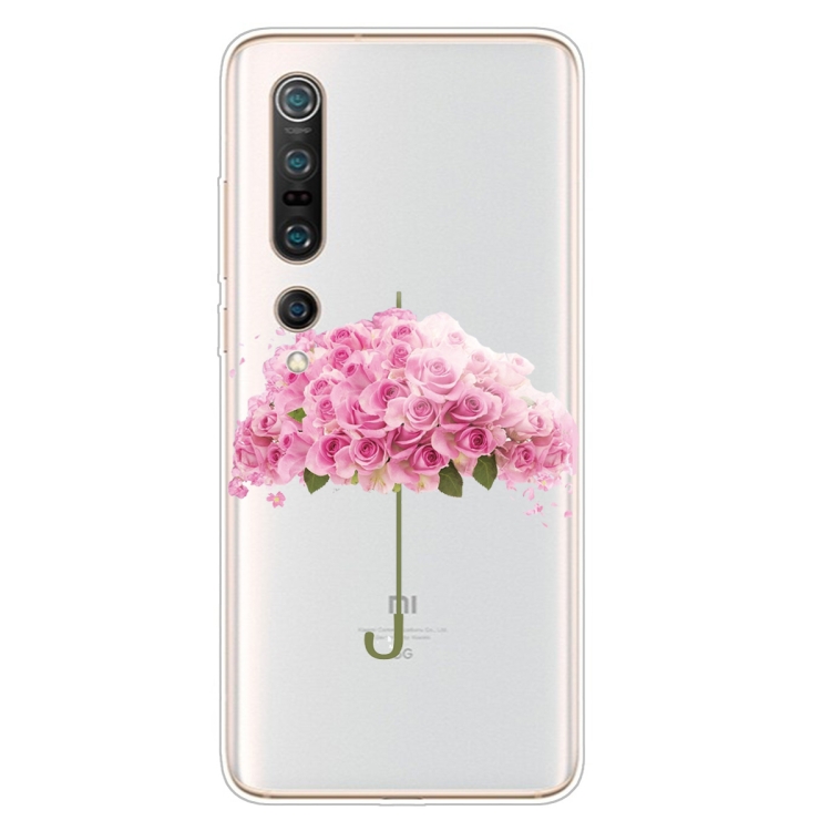 

For Xiaomi Mi 10 Pro 5G Shockproof Painted TPU Protective Case(Flower Umbrella)
