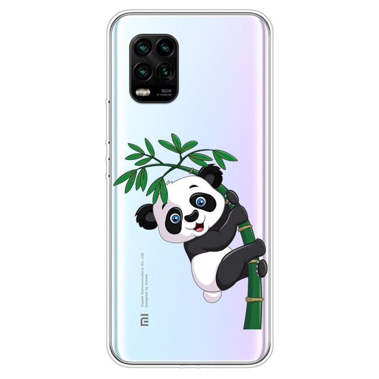 

For Xiaomi Mi 10 Lite 5G Shockproof Painted TPU Protective Case(Bamboo Panda)