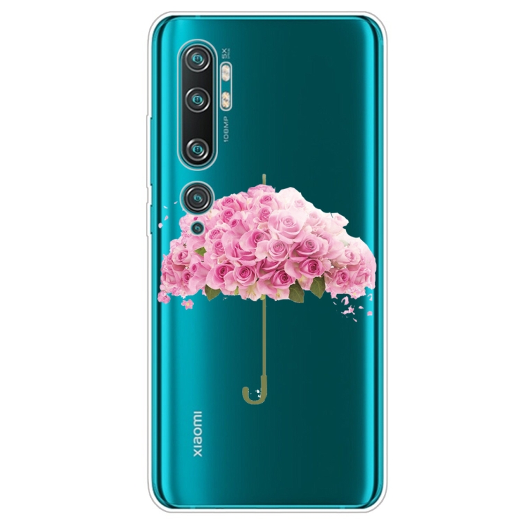 

For Xiaomi Mi CC9 Pro Shockproof Painted TPU Protective Case(Flower Umbrella)