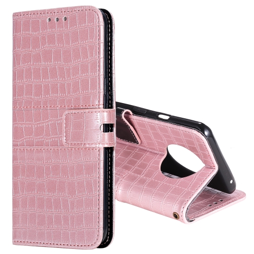 

For OnePlus 7T Regular Crocodile Texture Horizontal Flip Leather Case with Holder & Card Slots & Wallet & Photo Frame & Lanyard(Rose Gold)