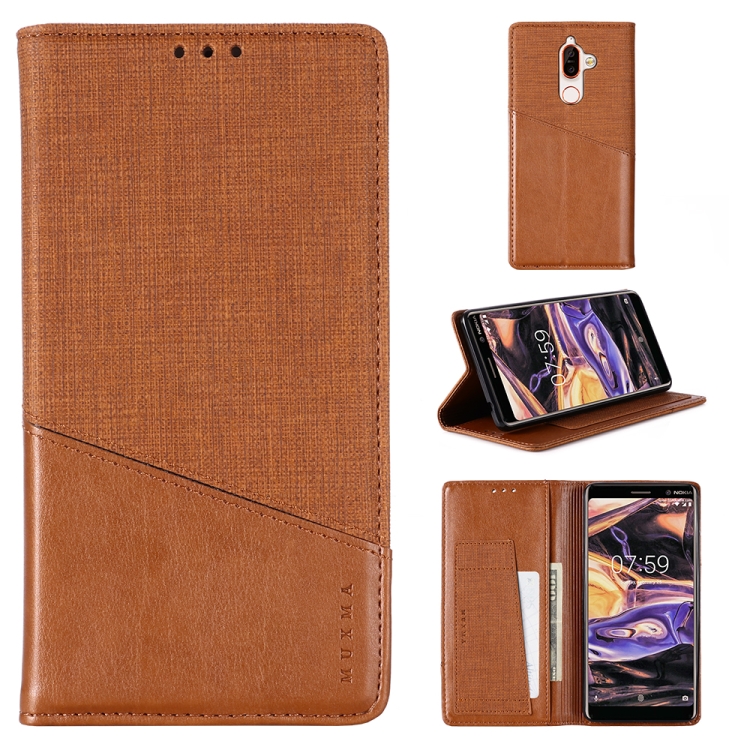 

For Nokia 7 Plus MUXMA MX109 Horizontal Flip Leather Case with Holder & Card Slot & Wallet(Brown)