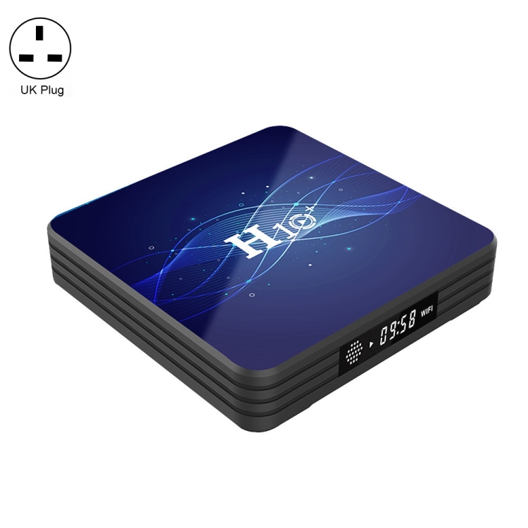 

H10+ HD 4K Smart TV Box, Android 9.0, Hi3798MRBCV Quad-Core Cortex-A53,1GB+8GB, Support SPDIF, HDMI, 2.4G/5G WiFi, USBx4,TF Card, UK Plug
