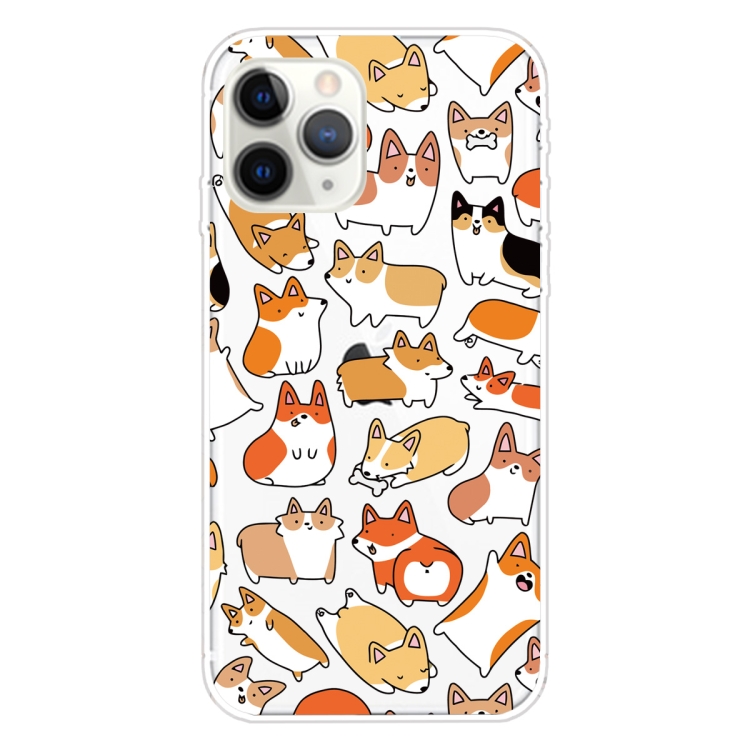 

For iPhone 11 Pro Max Pattern TPU Protective Case(Many Corgi)