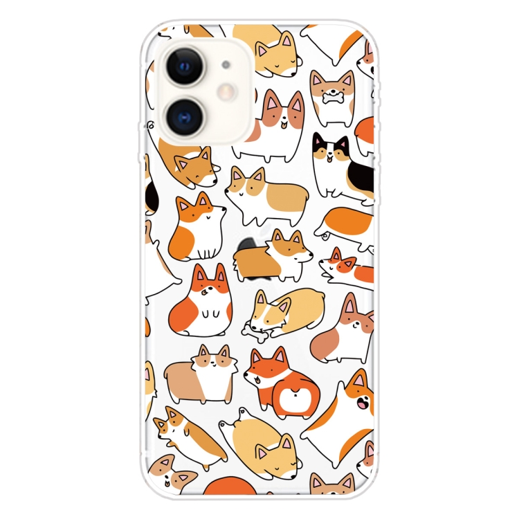 

For iPhone 11 Pattern TPU Protective Case(Many Corgi)