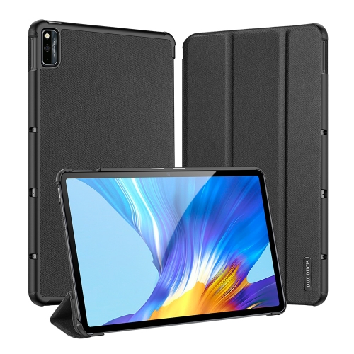 

For Huawei Honor V6 / MatePad 10.4 inch DUX DUCIS Domo Series Horizontal Flip Magnetic PU Leather Case with Three-folding Holder & & Wake-up / Sleep Function(Black)