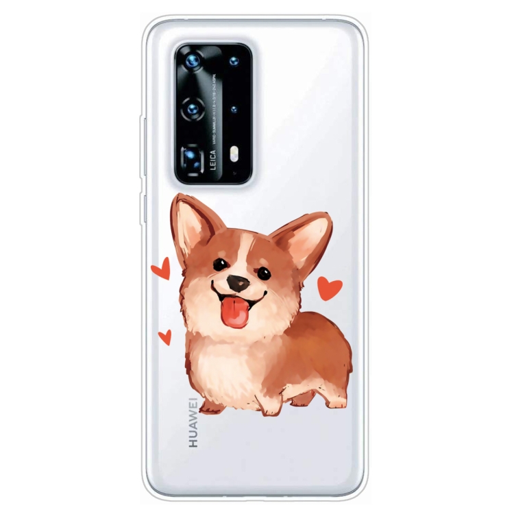 

For Huawei P40 Pro+ Shockproof Painted TPU Protective Case(Love Corgi)