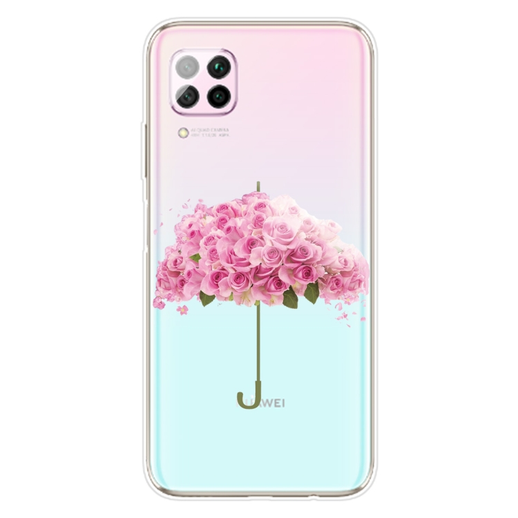 

For Huawei P40 lite E / Y7p Shockproof Painted TPU Protective Case(Flower Umbrella)