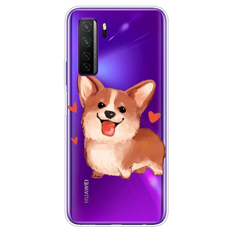 

For Huawei P40 lite 5G / nova 7 SE Shockproof Painted TPU Protective Case(Love Corgi)