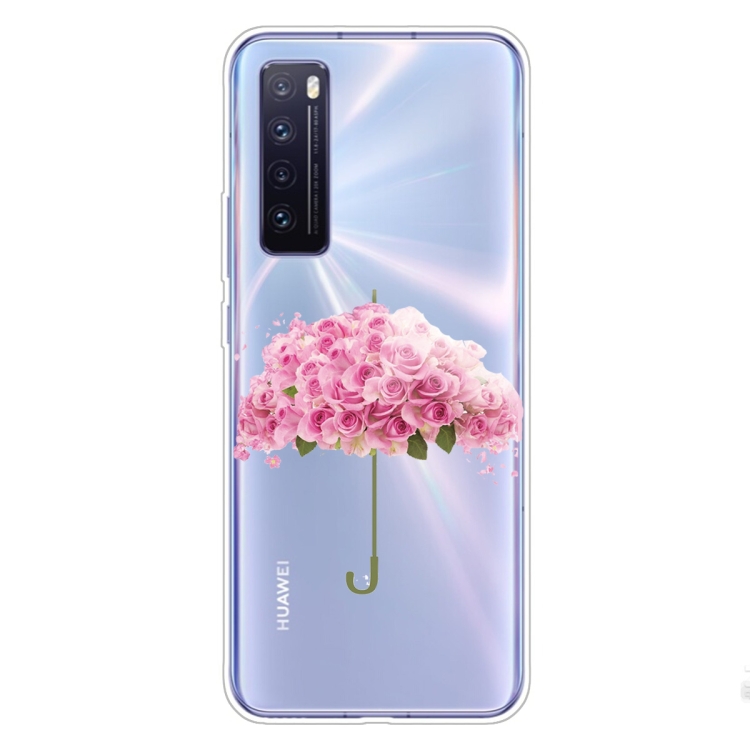 

For Huawei nova 7 Pro 5G Shockproof Painted TPU Protective Case(Flower Umbrella)