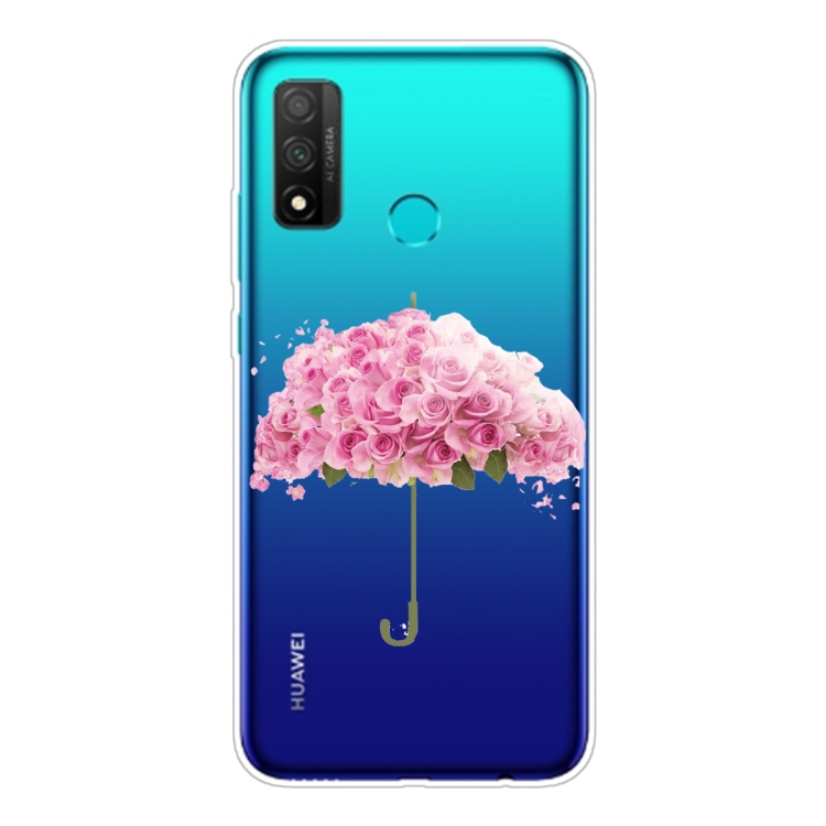 

For Huawei P smart 2020 Shockproof Painted TPU Protective Case(Flower Umbrella)