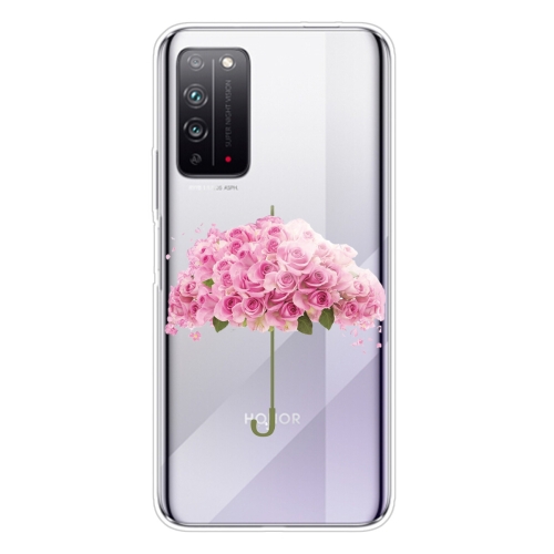 

For Huawei Honor X10 5G Shockproof Painted TPU Protective Case(Flower Umbrella)