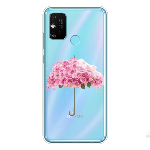 

For Huawei Honor 9A Shockproof Painted TPU Protective Case(Flower Umbrella)